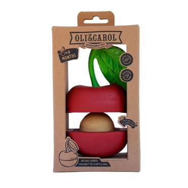 Cherry Juguete Apilable & Pelotita Sonajero Oli&Carol - Aúpa Organics