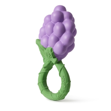 Sonajero de Caucho Natural Grape Uvas Oli&Carol - Aúpa Organics