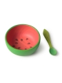 Set de Bol + Cuchara de Madera Natural Wally The Watermelon Oli&Carol - Aúpa Organics