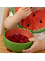 Set de Bol + Cuchara de Madera Natural Wally The Watermelon Oli&Carol - Aúpa Organics
