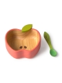 Set de Bol + Cuchara de Madera Natural Pepa the Apple Oli&Carol - Aúpa Organics