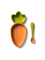 Set de Plato + Cuchara de Madera Natural Cathy The Carrot Oli&Carol - Aúpa Organics
