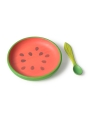 Set de Plato + Cuchara de Madera Natural Wally The Watermelon Oli&Carol - Aúpa Organics