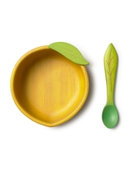 Set de Bol + Cuchara de Madera Natural Lou The Lemon Oli&Carol - Aúpa Organics