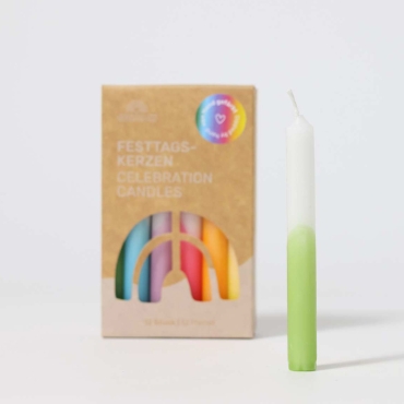 Caja de 12 Velas Hand-dipped para el Anillo de Cumpleaños Waldorf - Aúpa Organics