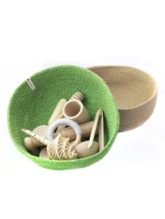 Cesto de Yute Grande Amarillo - Aúpa Organics