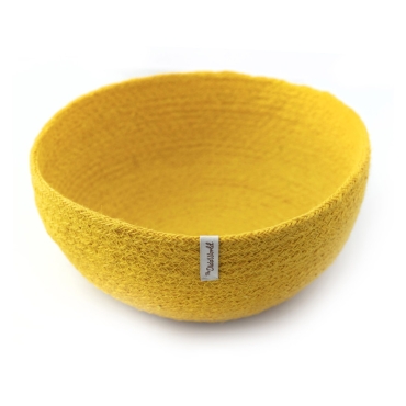 Cesto de Yute Grande Amarillo - Aúpa Organics