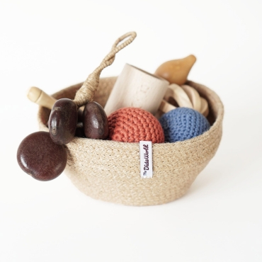 Cesto de Yute Pequeño Natural - Aúpa Organics