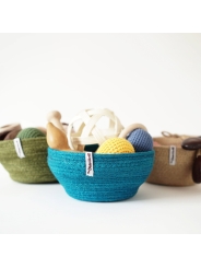Cesto de Yute Pequeño Azul - Aúpa Organics