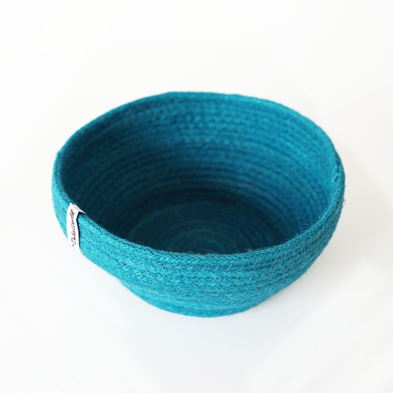Cesto de Yute Pequeño Azul - Aúpa Organics