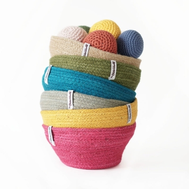 Cesto de Yute Pequeño Verde - Aúpa Organics