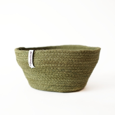 Cesto de Yute Pequeño Verde - Aúpa Organics