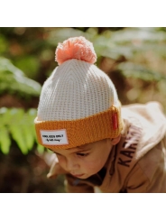 Gorro Block Camel Algodón Orgánico con Forro Polar Hello Hossy - Aúpa Organics