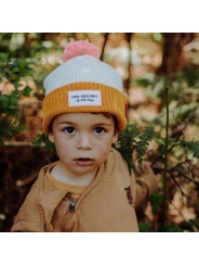 Gorro Block Camel Algodón Orgánico con Forro Polar Hello Hossy - Aúpa Organics