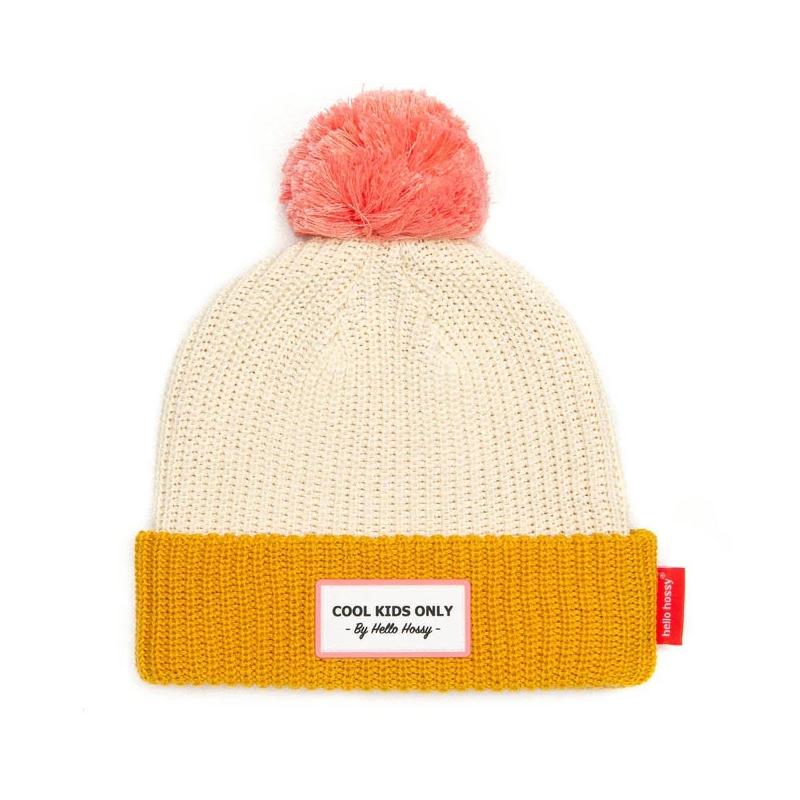 Gorro Block Camel Algodón Orgánico con Forro Polar Hello Hossy - Aúpa Organics