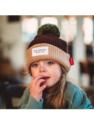 Gorro Block Pistachio Algodón Orgánico con Forro Polar Hello Hossy - Aúpa Organics