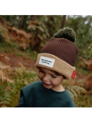 Gorro Block Pistachio Algodón Orgánico con Forro Polar Hello Hossy - Aúpa Organics