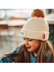 Gorro Block Sandy Algodón Orgánico con Forro Polar Hello Hossy - Aúpa Organics