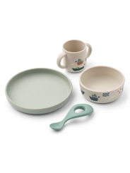Vajilla Infantil de Silicona Premium "Sailing" de Liewood - Aúpa Organics