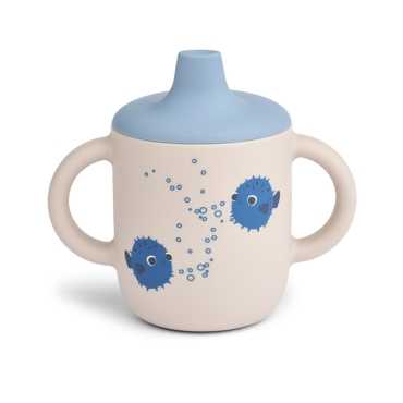 Taza de Aprendizaje de Silicona Premium "Pufferfish" de Liewood - Aúpa Organics