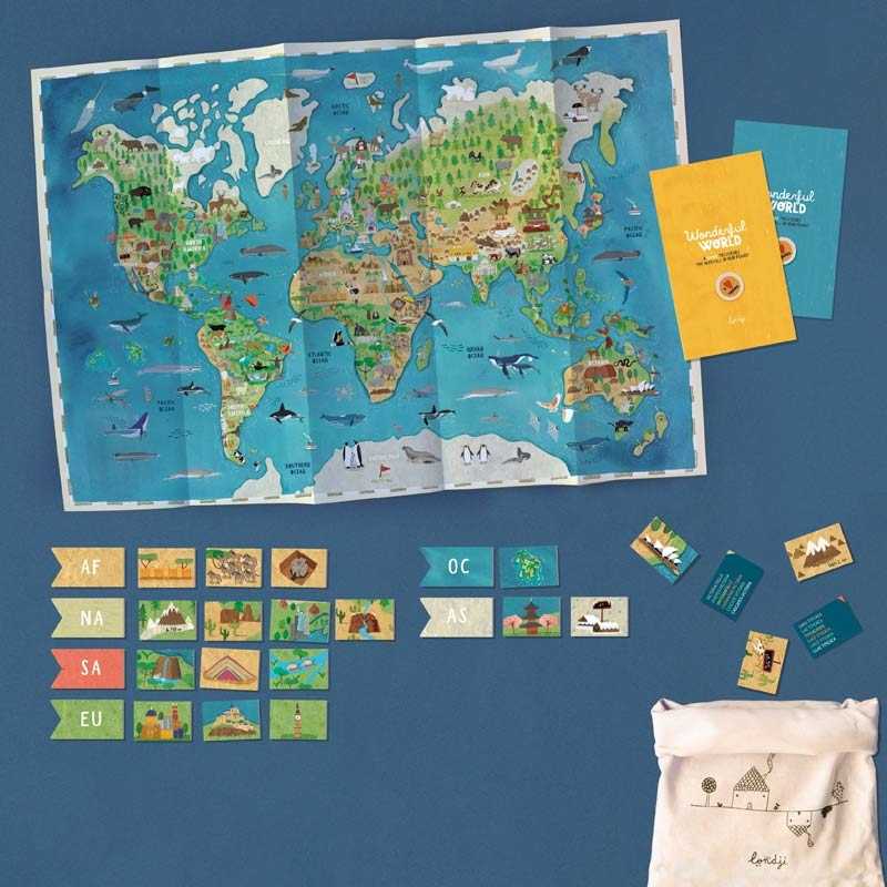 Juego de exploración y Memoria Wonderful World de Londji - Aúpa Organics