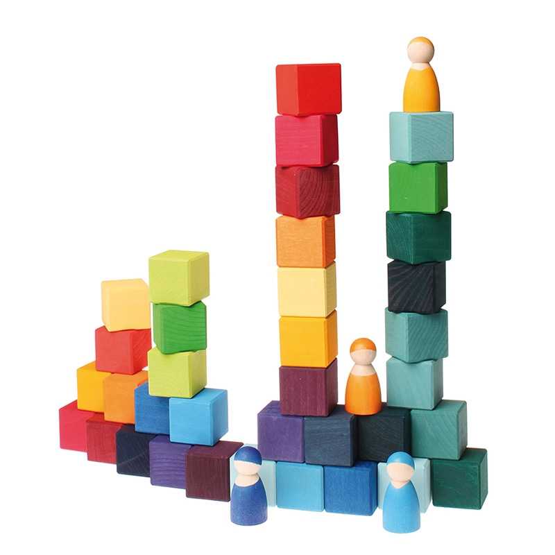 Juego de Construcción "Mosaico Arcoíris" de Grimm's - Aúpa Organics