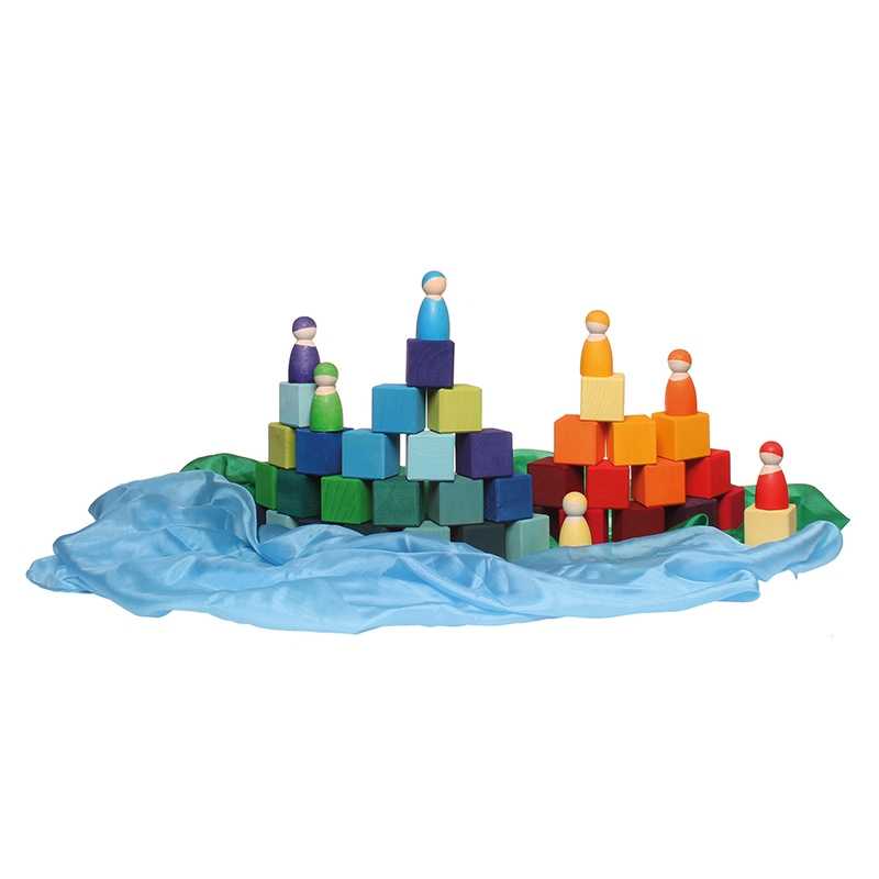 Juego de Construcción "Mosaico Arcoíris" de Grimm's - Aúpa Organics