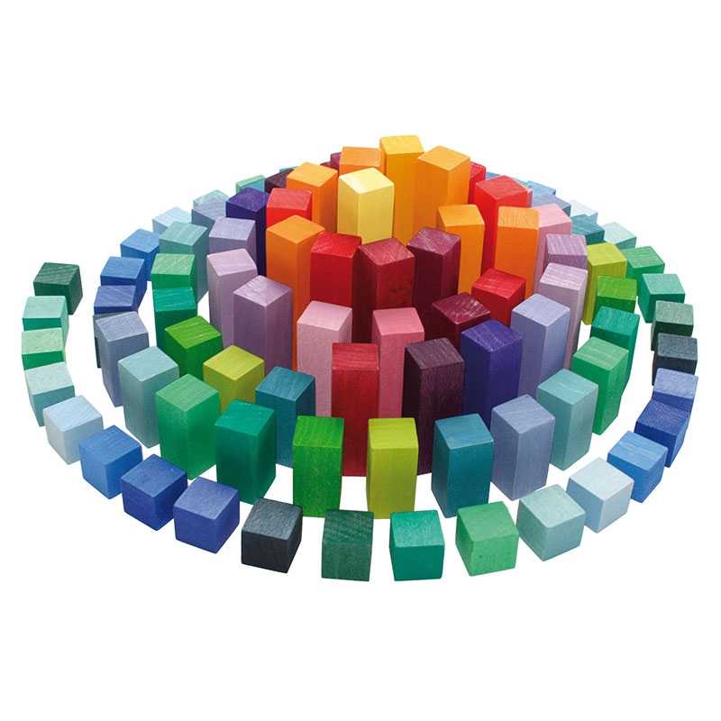 Juego de Construcción Pirámide de Bloques Pequeña de Grimm's - Aúpa Organics