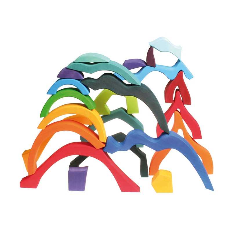 Pequeño Juego de Construcción Puzzle de los 4 Elementos de Grimm's - Aúpa Organics