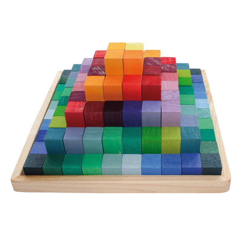 Juego de Construcción Pirámide de Bloques Pequeña de Grimm's - Aúpa Organics