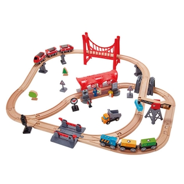 Conjunto de Vías Ciudad Bulliciosa Trenes Hape - Aúpa Organics