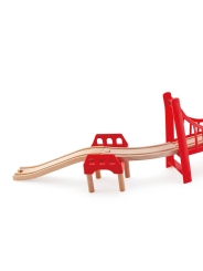 Gran Puente Colgante Doble Trenes de Madera Hape - Aúpa Organics
