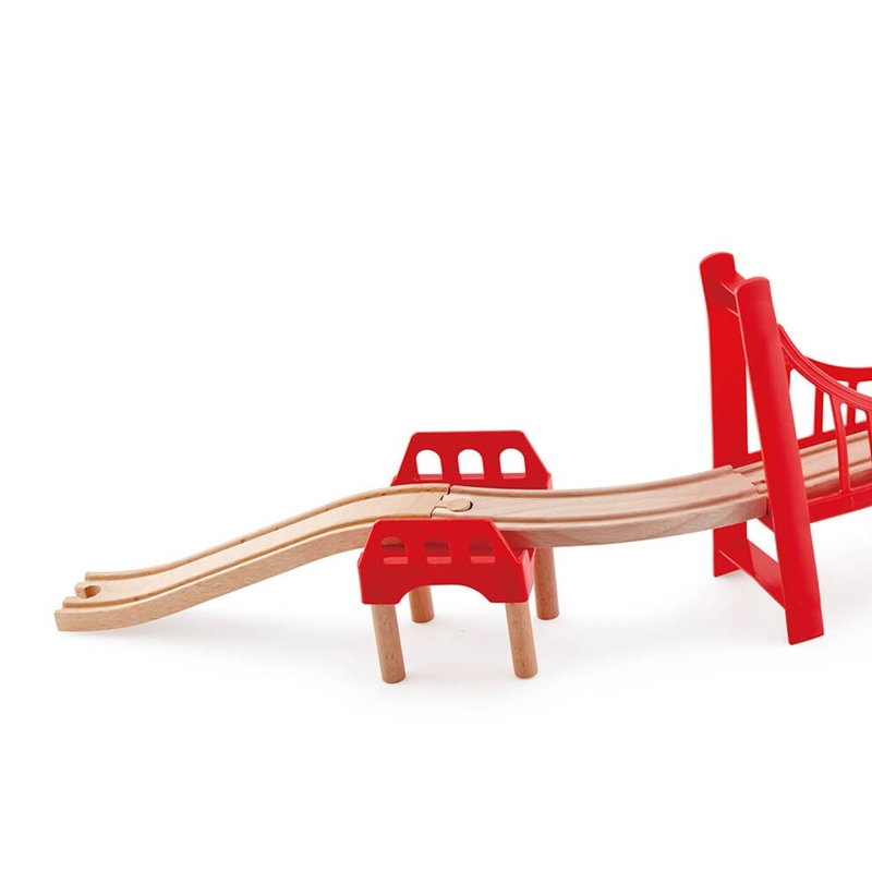 Gran Puente Colgante Doble Trenes de Madera Hape - Aúpa Organics