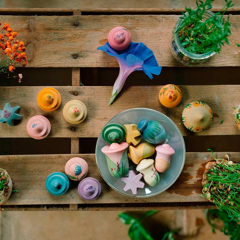 Set de Flores de Madera "Flower Meadow" de Grapat - Aúpa Organics