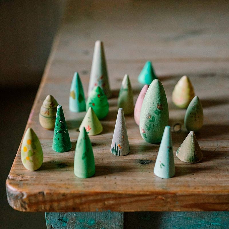 Set de Árboles de Madera "Flower Meadow" de Grapat - Aúpa Organics