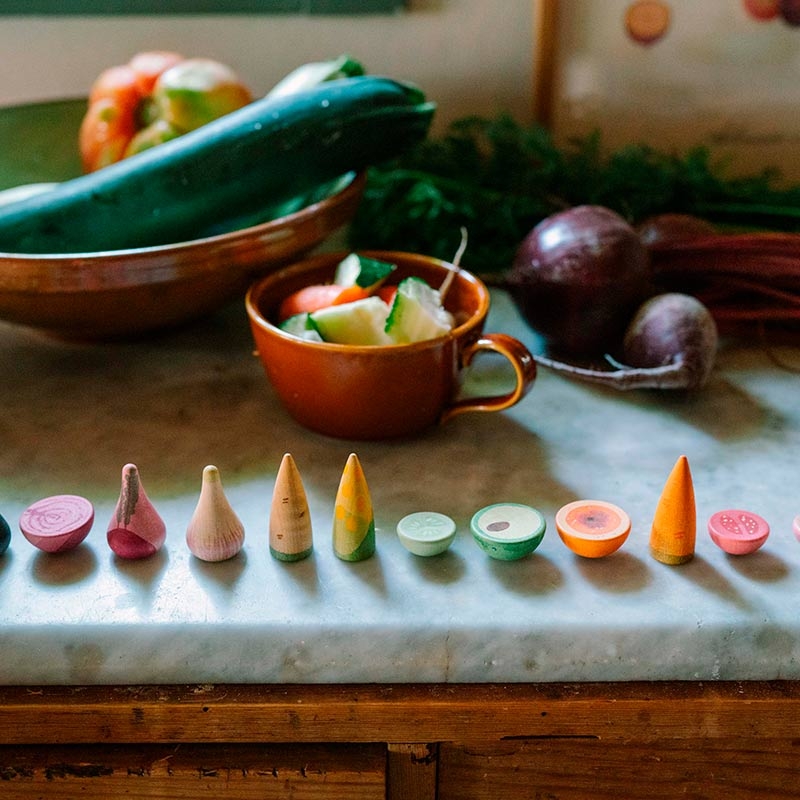 Set de Verduras de Madera "Veggies" de Grapat - Aúpa Organics