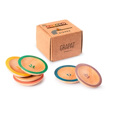 Set de 6 platos de Madera "Dishes" de Grapat - Aúpa Organics