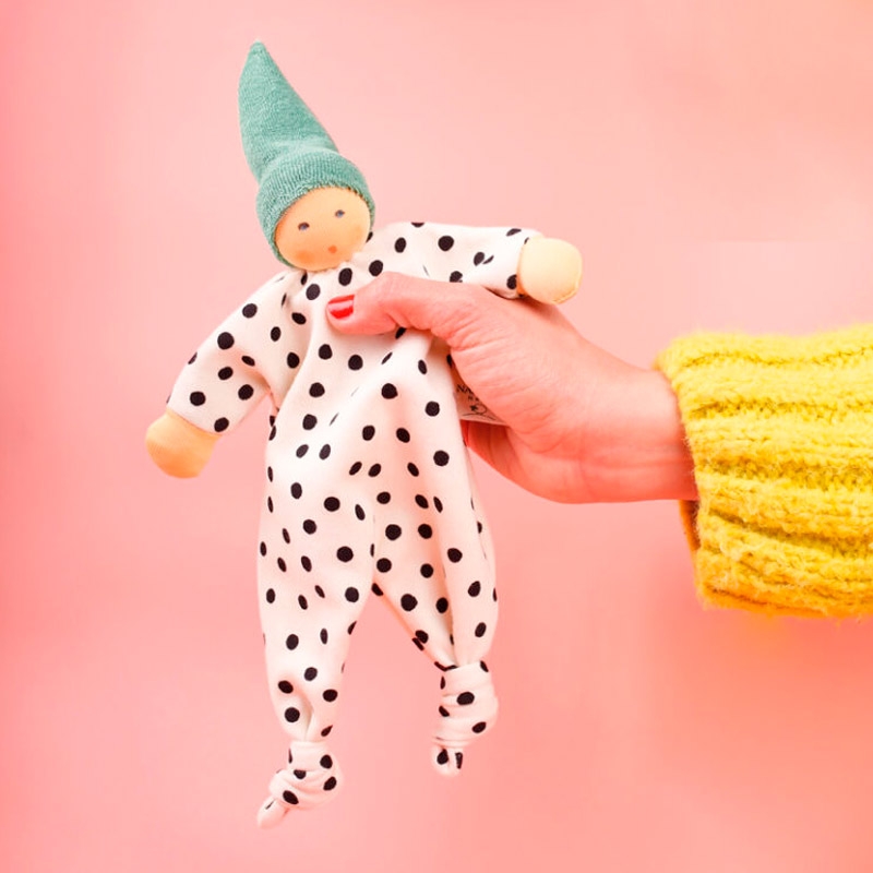 Doudou Dots Negro, Blanco y Azul - Nanchen Natur