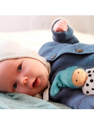 Doudou Dots Negro, Blanco y Azul - Nanchen Natur