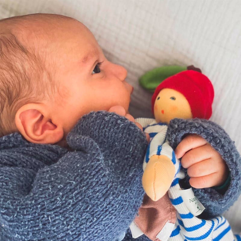 Doudou de algodón orgánico "Pequeña Naranja" Nanchen Natur - Aúpa Organics