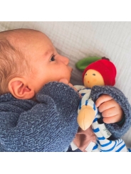 Doudou de algodón orgánico "Pequeño Melocotón" Nanchen Natur - Aúpa Organics