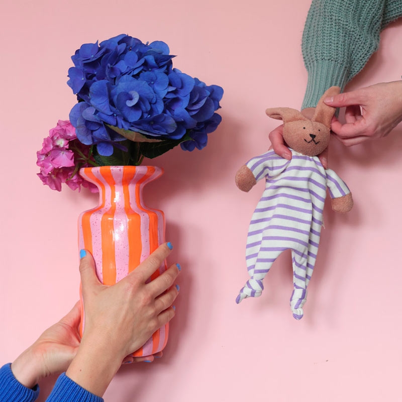 Doudou de algodón orgánico "Conejo Morado" Nanchen Natur - Aúpa Organics