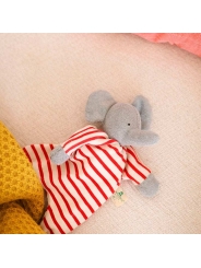 Doudou de algodón orgánico "Elefante Rojo" Nanchen Natur - Aúpa Organics