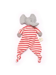 Doudou de algodón orgánico "Elefante Rojo" Nanchen Natur - Aúpa Organics