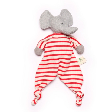 Doudou de algodón orgánico "Elefante Rojo" Nanchen Natur - Aúpa Organics