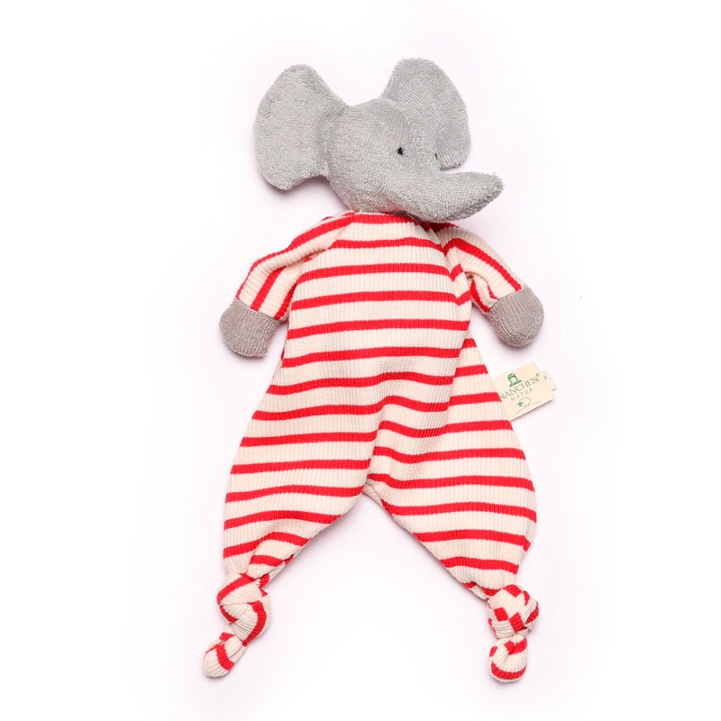 Doudou de algodón orgánico "Elefante Rojo" Nanchen Natur - Aúpa Organics