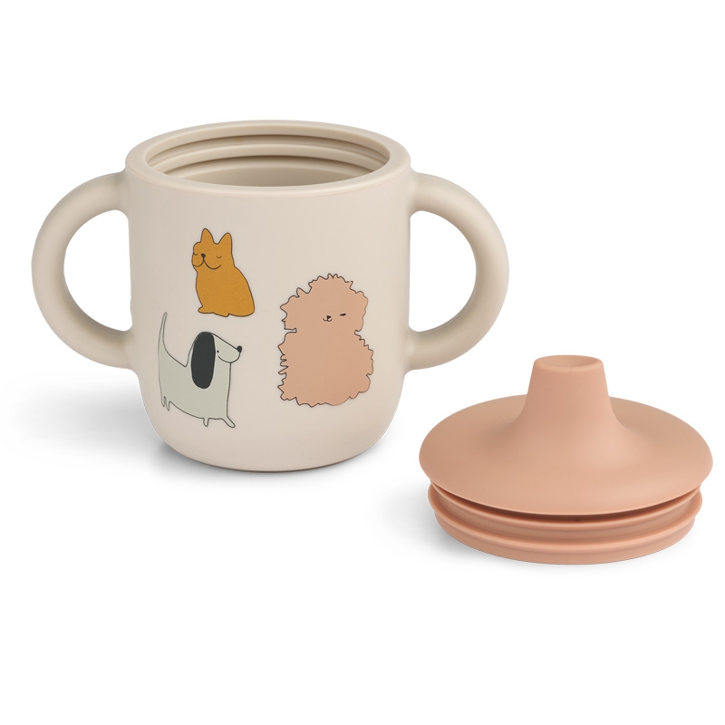 Taza de Aprendizaje de Silicona Premium "Cats and Dogs" de Liewood - Aúpa Organics