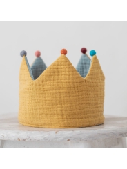 Corona de Cumpleaños de tela Mustard-Mint de Monocrom - Aúpa Organics