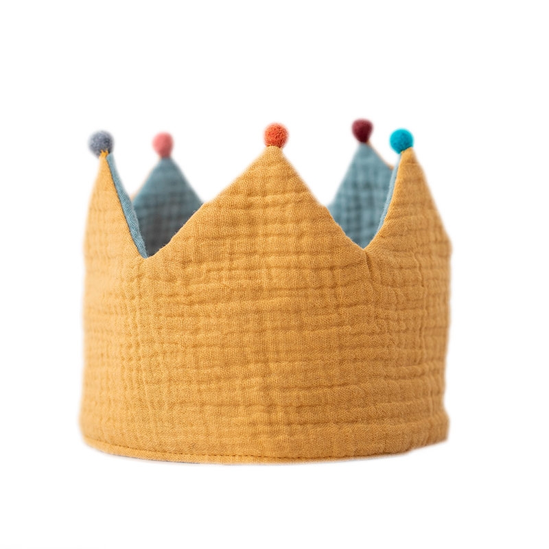 Corona de Cumpleaños de tela Mustard-Mint de Monocrom - Aúpa Organics