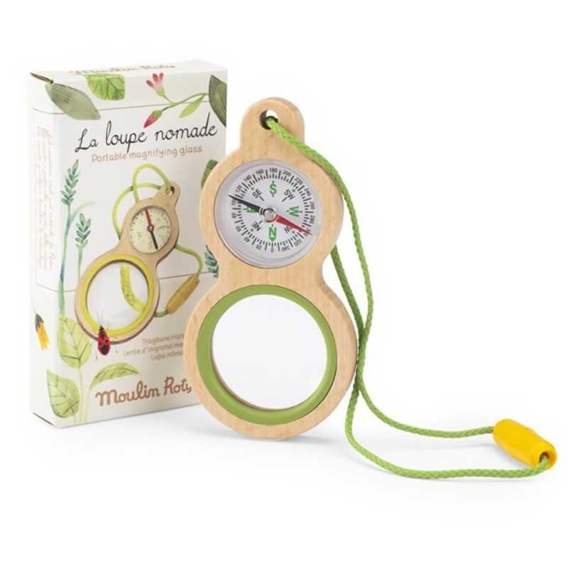 Lupa de Exploración con Brújula de Moulin Roty - Aúpa Organics
